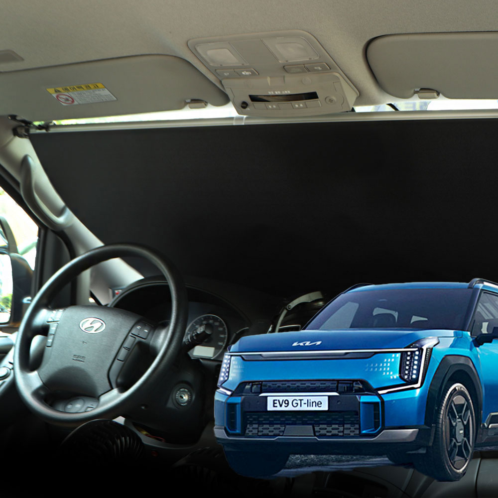 더레이즈 - 원터치 롤러블 EV9 앞유리 차량용 햇빛가리개